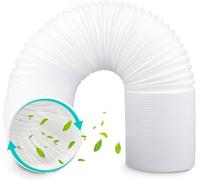 Tuyau d'évacuation de climatiseur - Tuyau de condensation - Réparation de ventilation - Inclut un fil d'acier - Longueur : 3 mètres - Couleur : blanc