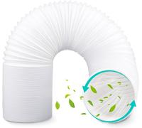 Tuyau d'évacuation de climatiseur - Tuyau de condensation - Réparation de ventilation - Inclut un fil d'acier - Longueur : 3 mètres - Couleur : blanc