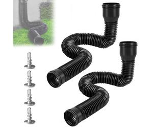 Tuyau d'évacuation d'eau pluvial extensible, 150 cm (lot de 2)