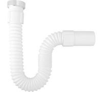 Tuyau d'Évacuation Flexible 39cm Renforcé pour Évier / Lavabo Avizar Blanc Blanc