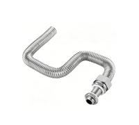 Tuyau d'évacuation flexible en acier inoxydable 304 pour four vapeur et cuiseur à riz - Tube 25mm/32mm avec raccords inox/laiton, longueur extensible 0,6-10 mètres(25mm-1.5 meters/4.9 ft)