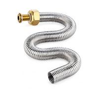 Tuyau d'évacuation flexible en acier inoxydable 304 pour four vapeur et cuiseur à riz - Tube 25mm/32mm avec raccords inox/laiton, longueur extensible 0,6-10 mètres(32mm-7 meters/23.0 ft)
