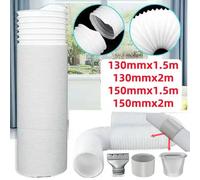 Tuyau d'évacuation flexible portable 1,5/2 m pour climatiseur mobile / Interface de connexion de tuyau d'évacuation 13/15 cm pour climatiseur mobile 130mm Interface A