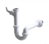 Tuyau d'évacuation mural en polypropylène blanc avec siphon anti-odeur pour évier de cuisine et salle de bain Système à connexion rapide de 40 mm à 50 mm
