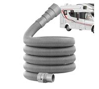 Tuyau d'évacuation pour caravane | 10 m Tuyau Flexible Étanche Caravane| Kit de tuyau d'évacuation des eaux usées pliable | Anti-fuite et gain de place | pour camping-car, caravane et remorque