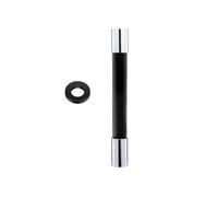 Tuyau d'extension de robinet rotatif à 360°, flottant à plusieurs angles, flexible à volonté, résistant aux éclaboussures, tuyau en silicone avec raccord en laiton, en 30 cm, noir