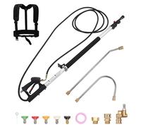 Tuyau d'extension pour nettoyeur haute pression, outil télescopique pour le nettoyage des gouttières, 5 sections