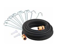 : Tuyau d'irrigation poreux avec raccords et 12 crochets de fixation