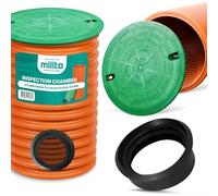 Tuyau Drainage Tube Montée Regard Révision 50 cm DN315 Vert Couvercle Joint 110 mm Entretien Égout Contrôle Durable Résistant Pression Inspection Facile Souterrain