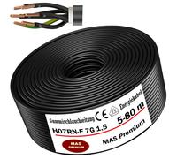 Tuyau en caoutchouc 5-80 m H07RN-F 7G1,5 câble de chantier flexible pour appa...