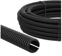 Tuyau en PVC de 19 mm, longueur 10 mètres, pour la protection des câbles et la protection contre les rongeurs, rainuré, en polypropylène