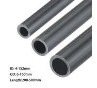 Tuyau en PVC gris foncé OD 6 ~ 160mm, raccords d'arrosage de jardin, Tube rond rigide à fort Impact pour tuyau d'eau, manchon de câble de bricolage