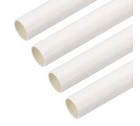 Tuyau en PVC pour canalisation, 1,3 m de long, diamètre 25 mm, blanc, lot de 4