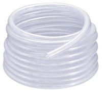 Tuyau en PVC renforcé, diamètre intérieur 3/8", diamètre extérieur 5/8", longueur 7,6 mètres, transparent