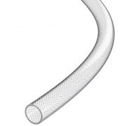 Tuyau en PVC tressé transparent de 16 mm / in in, tuyau d'air et d'eau | -10 °C à +65 °C (pic 70 °C) | 15 m pour des courses plus longues | transfert de produits chimiques légers | diamètre