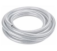 Tuyau en PVC tressé Wiltec, diamètre intérieur de 25 mm, épaisseur de paroi de 4 mm et longueur de 10 mètres, tuyau adapté au contact alimentaire, jusqu'à une pression maximale de 9 bars