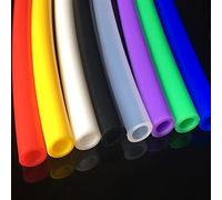 Tuyau en silicone， Tube en caoutchouc de Silicone souple coloré, 1 mètre, 2mm x 4mm, Gel de silice, tuyau de pompe à Air transparent(Red)