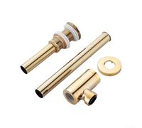Tuyau Évacuation Flexible pour cuivre Massif Résistant Tuyau(Pipe+Stopper) | pour cuivre pur massif, trop- pour plein intégré, finition dorée, débordement, élégance durable