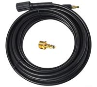 Tuyau Extension PVC 10M Raccord Rapide pour karcher Tuyau Extension(15m) | PVC pour durable, 6 mètres, raccord rapide, idéal lavage pour voiture, terrasse, compatible série K