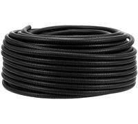 Tuyau flexible, 50 mètres, diamètre intérieur 10 mm, diamètre extérieur 13 mm, protection de câbles, couleur noire