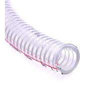 Tuyau flexible armé de fil métallique, Fil d'acier en vinyle PVC renforcé, tuyau d'aspiration transparent, épaisseur de paroi 2.5mm, ID 13-32mm(Inner diameter:20mm)