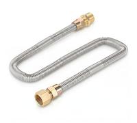 Tuyau flexible en acier inoxydable pour propane et gaz naturel pour cheminées, tuyau d'incendie en acier inoxydable de 61 cm pour systèmes de gaz propane avec kit d'installation complet