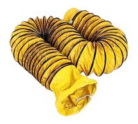 Tuyau flexible en PVC - Longueur : 7,6 m - Diamètre : 200 mm - Avec corde réglable - Crochet en S et support en acier pour souffleur, ventilateur d'extraction (200 mm x 7,6 m)