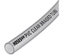 Tuyau flexible en PVC transparent renforcé pour air, eau, huile, gaz, nourriture 10 mm