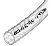 Tuyau flexible en PVC transparent renforcé pour air, eau, huile, gaz, nourriture - 16 mm - 2 m