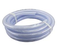 Tuyau flexible en PVC transparent tressé haute pression résistant aux UV et aux produits chimiques 30 m x 0,6 cm