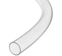 Tuyau flexible en PVC transparent tressé renforcé pour air, eau, huile, gaz, nourriture - 25 mm (1") - 30 mètres