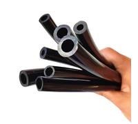 Tuyau Flexible En Silicone Noir De 1M Tuyau En Caoutchouc Souple Résistant À La Chaleur for Réservoir De Carburant Haute Pression, Pompe À Air D'aquarium(Id 6mm od 10mm)