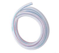 Tuyau flexible haute pression transparent en fil d'acier en spirale renforcé pour aspirateur et tâches lourdes, 10 mètres de long (2 mètres)