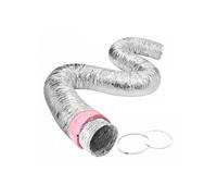 Tuyau flexible isolé 130x7620 mm en aluminium PET R-6.0 protection à trois couches avec 2 colliers pour ventilation