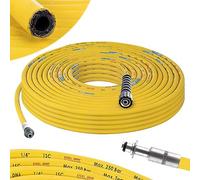 Tuyau flexible pour nettoyeur haute pression - Kärcher 10mm mâle remplacement JAUNE - 10 m 250 bar DN6 Profi M22 x 1,5 Tuyau haute pression compatible avec Kärcher HD HDS - 10 mm mâle