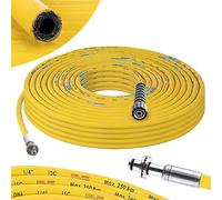Tuyau flexible pour nettoyeur haute pression - Kärcher 11mm mâle remplacement JAUNE - 15 m 250 bar DN6 Profi M22 x 1,5 tuyau haute pression compatible avec Kärcher HD HDS - 11 mm mâle