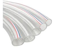 Tuyau Flexible Transparent En Fil D'acier De Polychlorure De Vinyle De 1 Mètre De Long - ID10-38mm - Raccords De Tuyaux De Drainage De Plastique De Spirale Renforcé Robuste(38mm*3.1mm)