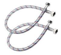 Tuyau Flexible Tressé 40cm pour Raccordements Sanitaire F1/2 F1/2 Avizar Gris