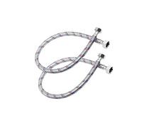 Tuyau Flexible Tressé 40cm pour Raccordements Sanitaire F1/2 F1/2 Gris