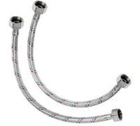 Tuyau Flexible Tressé 40cm pour Raccordements Sanitaire F1/2 F3/8 Avizar Gris