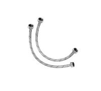 Tuyau Flexible Tressé 40cm pour Raccordements Sanitaire F1/2 F3/8 Gris