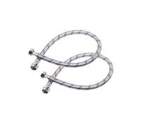 Tuyau Flexible Tressé 50cm pour Raccordements Sanitaire F1/2 M1/2 Gris