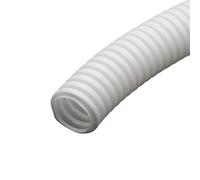 Tuyau gainé ondulé flexible， Tuyau ondulé de pp 1 mètre for l'annonce multicolore 11.6-34.5mm protection fil et câble(Wit,AD 18.5 x ID 14.3mm)