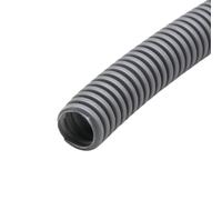 Tuyau gainé ondulé flexible， Tuyau ondulé de pp 1 mètre for l'annonce multicolore 11.6-34.5mm protection fil et câble(Grijs,AD 34.5 x ID 29mm)