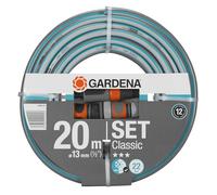 Tuyau Gardena Classic 13 mm (1/2"), 20 m : tuyau d'arrosage universel en tissu croisé robuste, pression d'éclatement 22 bars, résistant aux UV (18004-20)