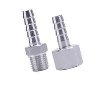 Tuyau haute pression 1/8 "1/4" 3/8 "1/2" 3/4 "NPT femelle mâle 4 6 8 10 12-20mm, raccord en queue de tuyau, eau et gaz en acier inoxydable 304(BSPT Male,6MM_1/4")