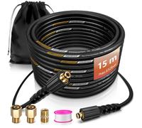 Tuyau haute pression de 15 mètres, 400 bars, compatible avec les appareils Kärcher HD/HDS, équipé des raccords TR22/Easy!Lock