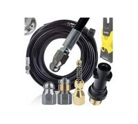 Tuyau Haute Pression de Nettoyage Canalisation 20m M22 avec Adaptateur Bayonet et 3 Buses Inox Compatible Kärcher K2-K7 180 bar