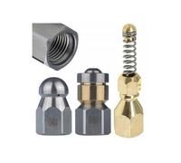 Tuyau Haute Pression de Nettoyage Canalisation 20m M22 - Set 3 Buses Rotative, Ressort, Classique | Pression 180 bar