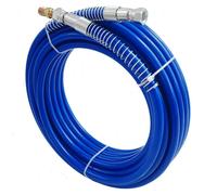 Tuyau haute pression pour pulvérisateur de peinture Airless - Tuyau de pulvérisation de 15 m - Pression de service 228 bars (3 300 psi) - Renforcé d'une tresse en acier - Flexible - Bleu